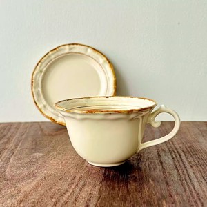 Retro Style Ceramic Coffee <b>Cup</b> And Saucer <b>Set</b> Round Two Piece With Handle For Afternoon <b>Tea</b> - Product Image 4