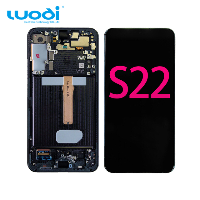 Incell Glass Mobile Phone Lcd Screen Part Display Digitizer Assembly Telefono Celular for Samsung S22 S22 with Frame Replacement