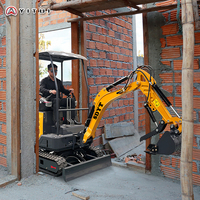 Mini-excavatrice sur chenilles de 1,5 tonne Euro 5 avec moteur et hydraulique Yitui, équipement de construction haute efficacité