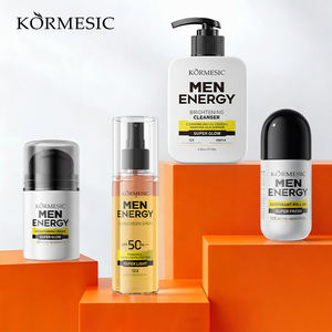 KORMESIC - Set de Cuidado Facial Energizante e Iluminador para Hombre, Hidratante, Calmante, Rejuvenecedor, Limpiador, Crema, Roll-On - Product Image 1