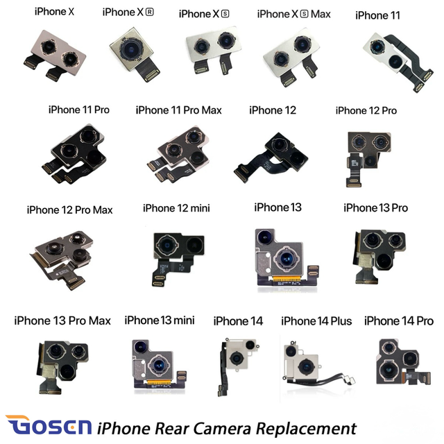 For iPhone Big Camera Rear Back Camera Module for X/XR/XS/XS Max-Bar Design Replacement