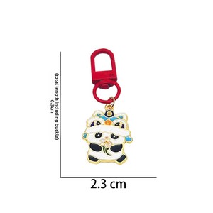 พวงกุญแจรูปแพนด้าเต้นเชิดสิงโตแบบจีน ปี 2026 ของขวัญสุดสร้างสรรค์สำหรับผู้ชาย ผู้หญิง นักเรียน ตกแต่งกระเป๋าเรียน - Product Image 3