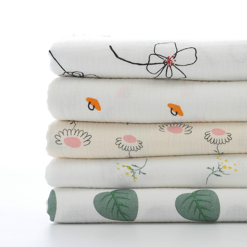 Серия цветов, креп из чистого хлопка, дышащая хлопковая ткань Seersucker, материал для рукоделия, шитье, лоскутный спортивный костюм