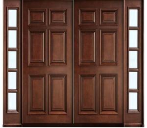 Puerta Interior Moderna de Madera Sólida Personalizada con Elegante Veta de Madera Natural y Acabado Liso - Product Image 3