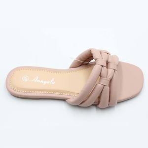 Sandalias deslizantes de diseñador para mujer, zapatillas cuadradas con punta abierta trenzada y Espalda descubierta, zapatos planos de verano - Product Image 3