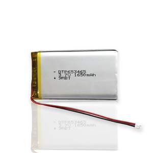 DTP Manufacturer Lithium Batteries 653465 3.7V 1650mah Li-polymer Rechargeable Battery for E-readers/ <b>LED</b> <b>Light</b> - Product Image 1