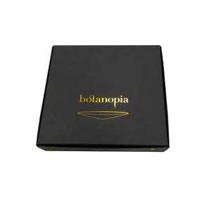 Custom black cardboard gift paper box with insert