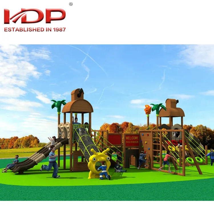 Большие деревянные детские уличные парковые конструкции на заказ, оборудование для игровых площадок, комбинированные горки