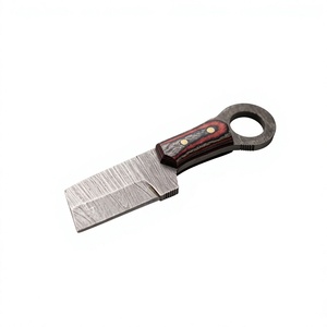 Cuchillo de caza y supervivencia de hoja fija mini de acero de Damasco de alta calidad hecho a mano con mango de resina OEM - Product Image 3