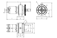 Mandrin de serrage pour découpe laser en acier, type à maintien de pression pneumatique, 4 griffes, double action, haute précision, force de serrage de 67,2 kgf
