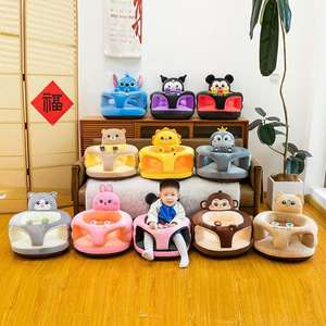 Funda de asiento para niños de piel de sofá de felpa para bebés, diseño de dibujos animados relleno de algodón PP, muebles de aprendizaje para uso en dormitorio colorido - Product Image 3