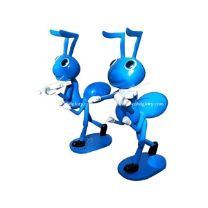 Design moderne Jardin Produits Sculpture En Fiber De Verre De Bande <span class=keywords><strong>Dessin</strong></span>ée Fourmi Statue - Product Image 1