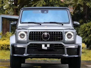 Kit de carrosserie en plastique PP Style B Pare-chocs avant Grille de pare-chocs arrière Arcs de roue larges pour <span class=keywords><strong>Mercedes</strong></span>-Benz Classe G Station Wagon W465 G500 - Product Image 3