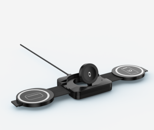 15W High Power Fast Wireless Charger 3 in 1, Foldable Charging Station Stand for Desktop Phone Watch and Headset