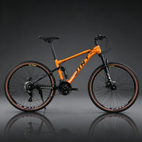 Vélo de montagne 24 vitesses, cadre entièrement antichoc, freins à disque, roues de 27 pouces, selle ergonomique pour hommes et femmes
