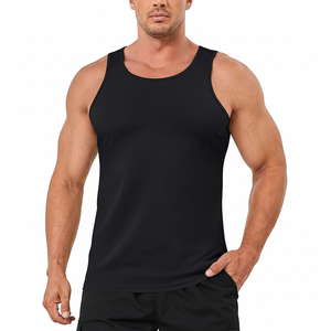 Débardeur décontracté pour hommes Chemise sans manches en coton Débardeur léger T-shirt de sport pour hommes - Product Image 1