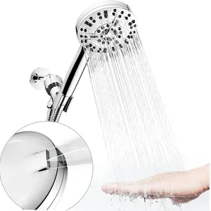 Shower Head With Handheld High Pressure 8+2 Settings Detachable Shower Head Set With Stainless Steel Hose And Shower Bracket