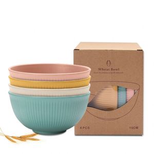 Wheat Straw Sets,Unbreakable Cereal 60 Oz,<b>Microwave</b> and Dishwasher Safe Bowls,Super Big Bowl Sets Bpa Free Eco - Product Image 4
