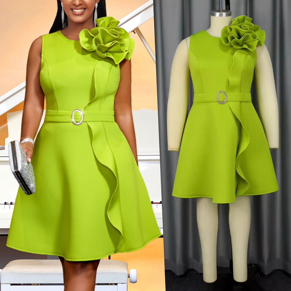 Wholesale Fat Cocktail Dress Muslim-Friendly Style & Various Sizes