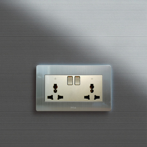 MGA vendite dirette della fabbrica nuovo Design 250V doppia universale presa commutata con indicatore argento e oro con logo personalizzato - Product Image 5