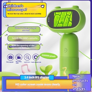 Microscopio <span class=keywords><strong>digital</strong></span> portátil con pantalla de dibujos animados HD de gran aumento, nueva tecnología para la educación científica de los niños - Product Image 5