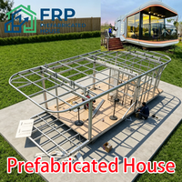 Maison modulaire, maison en FRP, panneau sandwich isolé en polyuréthane haute densité, maison préfabriquée, fournisseur de construction professionnel