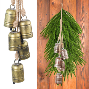 Weisita xuyên biên giới giáng sinh gai dây chuông đồng/đỏ đồng tường treo trang trí vòng hoa với cổ mạ - Product Image 4