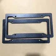 Cadres de plaque d'immatriculation populaires à motif fibre de carbone pour accessoires automobiles modifiés transfrontaliers - Product Image 3