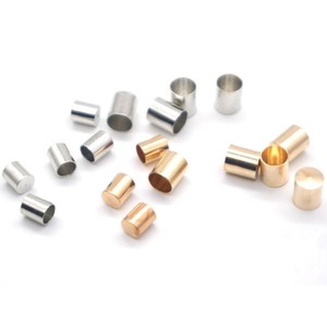 Flat Top Brass Tassel Cap 6mm For <b>Bracelet</b> Making Jewelry Findings <b>Copper</b> Plated Gold White K Color Round Shape DIY Accessories - Product Image 2