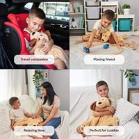 Peluche lestée personnalisée en polyester à poils longs, chien en peluche sur mesure, 5 lb, avec billes lestées pour soulager le stress