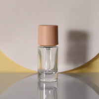 Botol pompa Foundation Serum kaca silinder transparan, mewah untuk krim rias wajah maskara pembersih wajah masker wajah