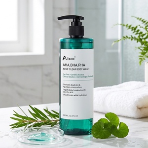 Gel Douche Corporel <span class=keywords><strong>AHA</strong></span> <span class=keywords><strong>BHA</strong></span> PHA Marque Blanche Nourrissant Anti-Âge Arbre à Thé Centella Anti-Acné Naturel aux Herbes - Product Image 1