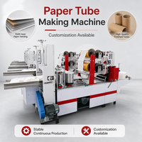 Machine de fabrication de tubes en papier haute vitesse, contrôle PLC multicouche pour ligne de production de mandrins en papier