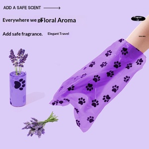 Sacchetti Biodegradabili per Raccogliere le Deiezioni di Cani e Gatti, Materiale EPI Rinforzato, Tipo a Bocca Piatta, Dispenser per Sacchetti con Fragranza di Lavanda - Product Image 2