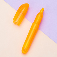 Surligneurs compacts en plastique mignons et portables à pointe plate, personnalisables en usine