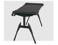 Bureau de jeu pour ordinateur de bureau ergonomique à levage électrique pour joueurs avec éclairage RVB
