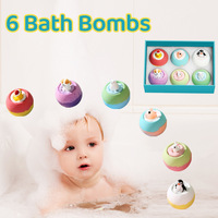 Lot de 6 boules de bain moussantes en peluche transfrontalières pour enfants, exfoliantes, parfumées aux huiles essentielles, avec figurines micro-gestuelles