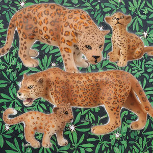 ओम गंध पर्यावरण के अनुकूल पीसी प्लास्टिक पशु खिलौने बच्चों और कलेक्टरों के लिए यथार्थवादी तेंदुए और चीता निर्धारित करते हैं - Product Image 2