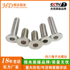 Aluminum Profile Flat Head Hex <b>Socket</b> <b>Screws</b> M4 M5 M6 M8 For Industrial Use Anodized 6063 Alloy Extrusion - Product Image 5