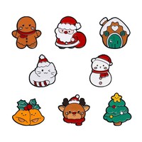 Nouvelle broche en alliage de zinc de Noël, cadeau de fête, décorations, père Noël, bonhomme de neige, panda, élan, badge, pendentif, vente en gros