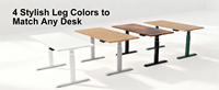 Bureau debout électrique ergonomique moderne extensible en bois convertible avec panneau mural intégré pour la maison, le bureau et l'école – Noir/Blanc