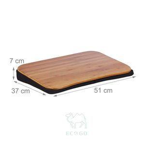 Coussin de bureau d'ordinateur portable en bambou de haute qualité avec poignée de coussin amovible - Product Image 6