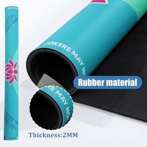 Tapis de mahjong antidérapant bleu portable avec couverture de réduction du bruit décor essentiel de jeu de fête pliable avec Guide d'apprentissage Stock - Product Image 3