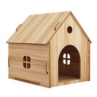 Nichoir en bois massif pour petits et moyens chiens, niche pour chat, chalet personnalisable, villa pour animaux de compagnie fabriquée dans le Shandong, vente en gros