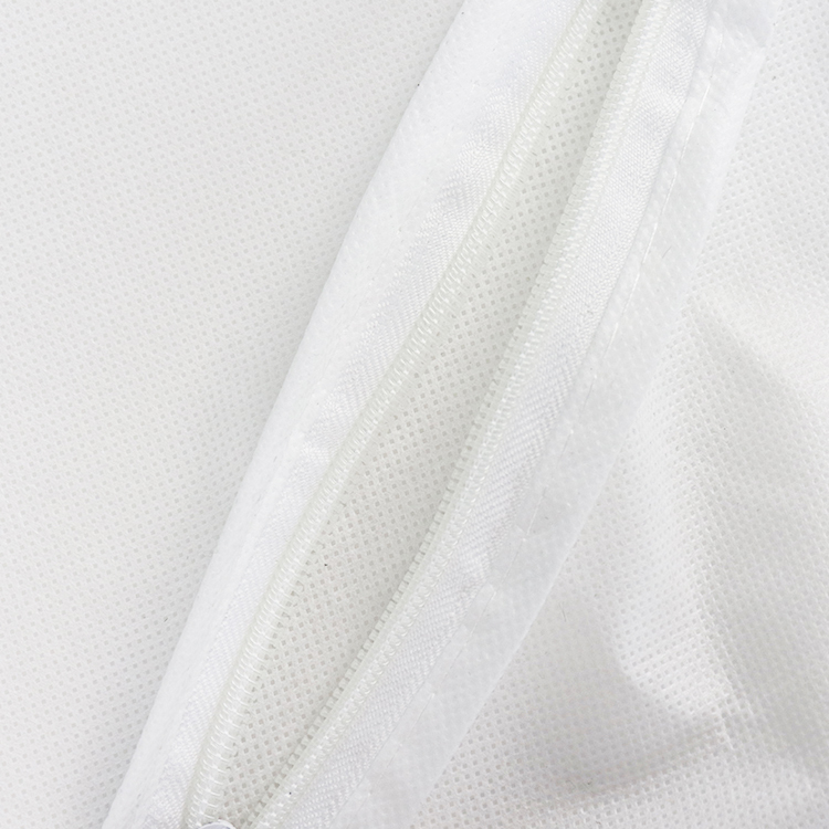 Eco friendly non woven bridal gown white long wedding dress garment bag with logo