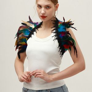 Pabrik Tiongkok syal bulu desain modis syal wanita dewasa Halloween kostum bola aksesoris Cosplay Set kostum - Product Image 2