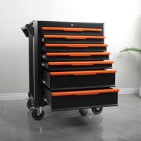 Prix d'usine OEM Chariot d'atelier robuste en acier à 7 tiroirs, chariot à outils roulant verrouillable, armoire de rangement pour outils