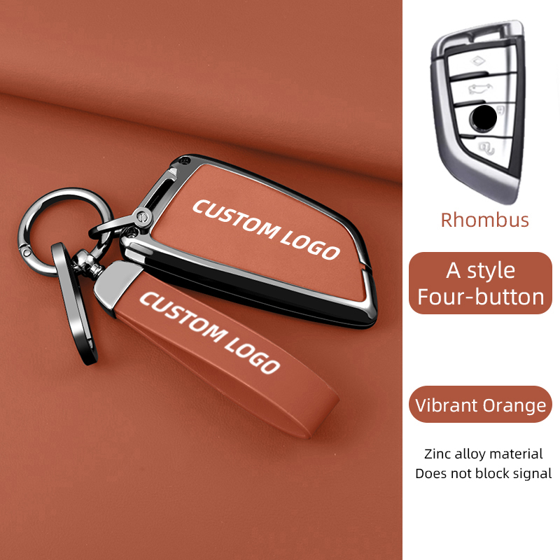 Orange with Hand Strap Type A 4 buttons Diamond key