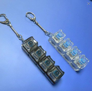 Pc four keys-transparent cat-black cat