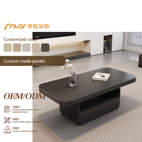 Table basse rectangulaire en ardoise de style luxe léger avec espace de rangement pour petits salons, mobilier de salon minimaliste italien